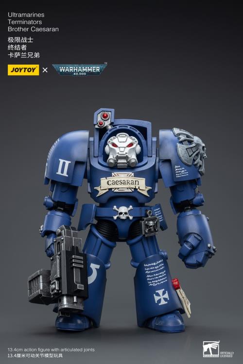 Joy Toy brings the Ultramarines to life with this Warhammer 40K 1/18 scale figure! Highly disciplined and courageous warriors, the Ultramarines have remained true to the teachings of their Primarch Roboute Guilliman for 10,000 standard years. Keeping watch over the Imperium, they personify the very spirit of the Adeptus Astartes. Each figure includes interchangeable hands and weapon accessories and stands between 4" and 6" tall.