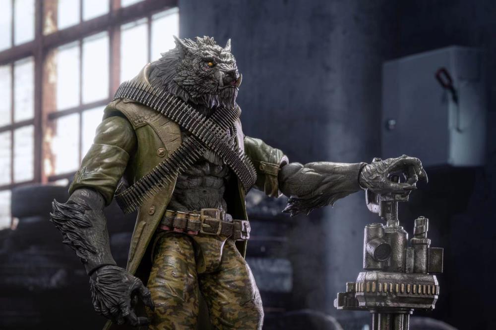 BigBadWorkshop and Fresh Monkey Fiction present Operation: Monster Force!
The Kiloworg were once soldiers of fortune, kidnapped by Dr. Tannis Rand and subjected to the "Salve of the Beast" - an ancient ointment used to create the first werewolf. It has made them into devastating killing machines. A single Kiloworg in its werewolf state is more than a match one-on-one with any member of Delta Red. On the night of a full moon, they may even be capable of defeating Dracula himself.