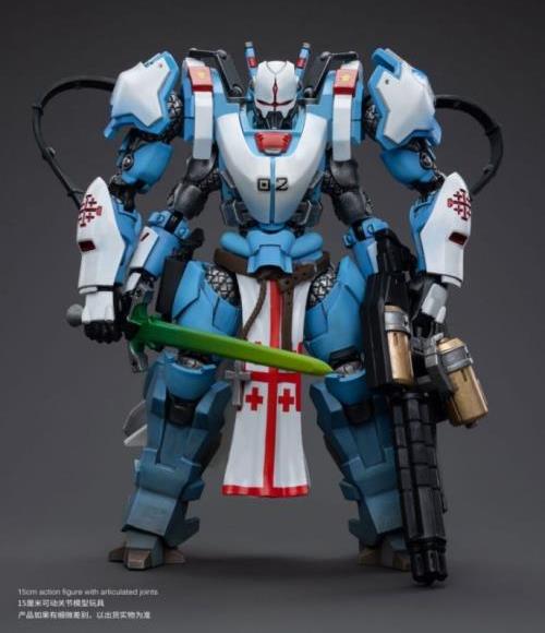 Joy Toy brings to the table a new series of figures, inspired after the tabletop wargame Infinity, published by Corvus Belli. This highly detailed 1/18 scale figure stands just under 6 inches tall and comes equipped with an arsenal of interchangeable parts and weapons. Add PanOceania Knight of the Holy Sepulchre, along with other separately sold Infinity figures by Joy Toy, to your collection and build up your army for battle!
