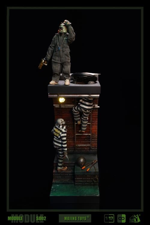 The American comic style sewer diorama base is divided into three different scenes and can be freely spliced for use. It not only displays the scene of the sewer, but also restores the details of the top road surface, increasing the interactivity and playability of your favorite 1/12 scale figures. Order yours today! Figures shown not included (shown for scale)