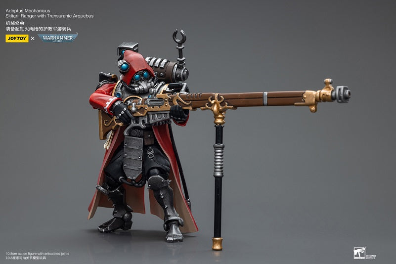 Joy Toy brings the Adeptus Mechanicus to life with this Warhammer 40K 1/18 scale figure! Keepers of the sacred tech knowledge that keeps the Imperium's war machines churning, the Adeptus Mechanicus zealously worship their Machine God or "Omnissiah". Regarding flesh as weakness, they replace their biological tissue with mechanical components until they are more machine than man.