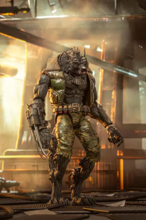 BigBadWorkshop and Fresh Monkey Fiction present Operation: Monster Force!
The Kiloworg were once soldiers of fortune, kidnapped by Dr. Tannis Rand and subjected to the "Salve of the Beast" - an ancient ointment used to create the first werewolf. It has made them into devastating killing machines. A single Kiloworg in its werewolf state is more than a match one-on-one with any member of Delta Red. On the night of a full moon, they may even be capable of defeating Dracula himself.