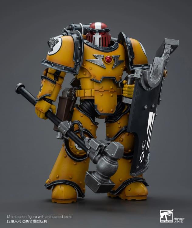 The Warhammer 40K Imperial Fists “The Horus Heresy” product line offers a compelling collection of figures capturing the essence of the Imperial Fists Space Marine Legion during the pivotal era of “The Horus Heresy.” Meticulously crafted and intricately detailed, these action figures showcase the iconic yellow and black color scheme of the Imperial Fists, symbolizing their stoic determination and unwavering loyalty to the Imperium of Man.