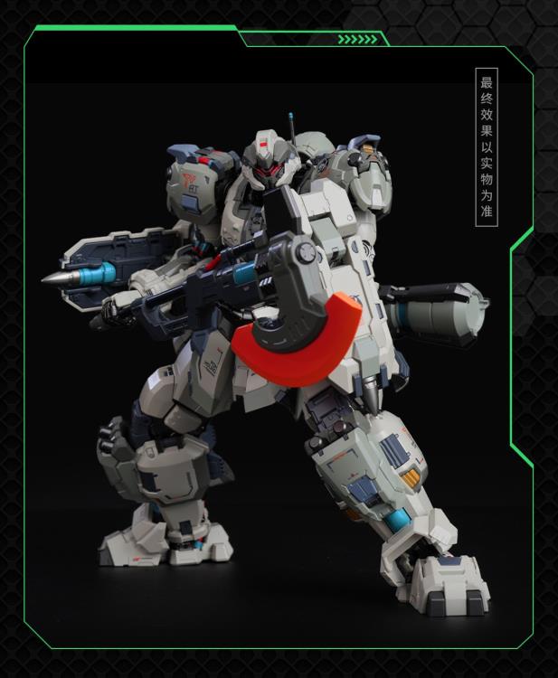 MoShow Toys presents the next line of figures in the Illustrious Class of their Progenitor Effect series of unique mecha action figures: Team Foxhound! 
First in the line-up is the Team Foxhound Butcher Mecha action figure. The Breaker version features a heavy shock baton, a beam assault rifle, a pair of assault shields, and a thermal battle axe.
