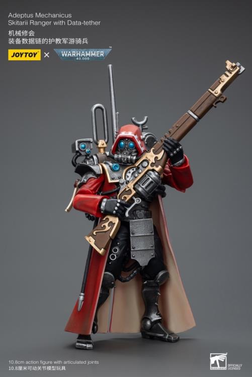 Joy Toy brings the Adeptus Mechanicus to life with this Warhammer 40K 1/18 scale figure! Keepers of the sacred tech knowledge that keeps the Imperium's war machines churning, the Adeptus Mechanicus zealously worship their Machine God or "Omnissiah". Regarding flesh as weakness, they replace their biological tissue with mechanical components until they are more machine than man.