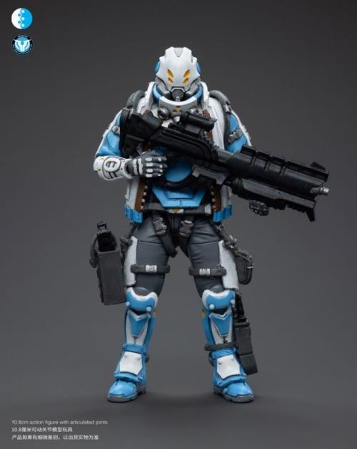 Joy Toy brings to the table a new series of figures, inspired after the tabletop wargame Infinity, published by Corvus Belli. This highly detailed 1/18 scale figure stands just over 4 inches tall and comes equipped with an arsenal of interchangeable parts and weapons. Add PanOceania Special Intervention and Recon Team Man #1, along with other separately sold Infinity figures by Joy Toy, to your collection and build up your army for battle!