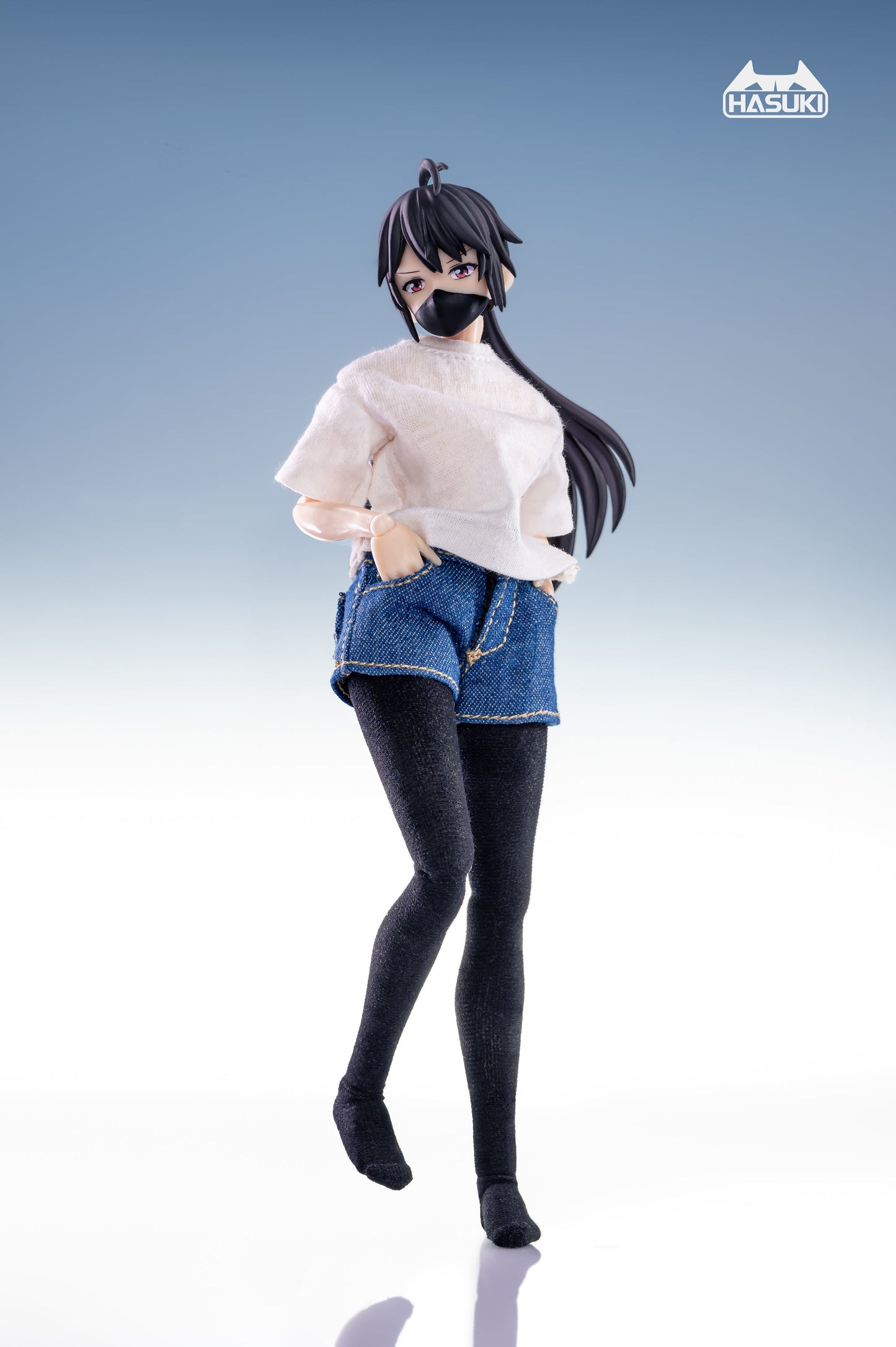 Hasuki 1/12 T-Shirt and Denim Shorts Set CS008 Accessory