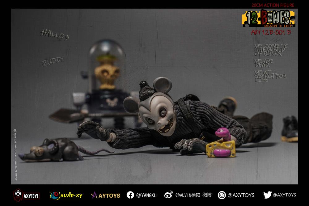 The 12 Bones line from AxyToys features original and unique figure designs that collectors will appreciate! Each figure is approximately 7.87 inches tall and comes with multiple accessories for a wide variety of poses. 12 Bones Cowboy figure sold separately