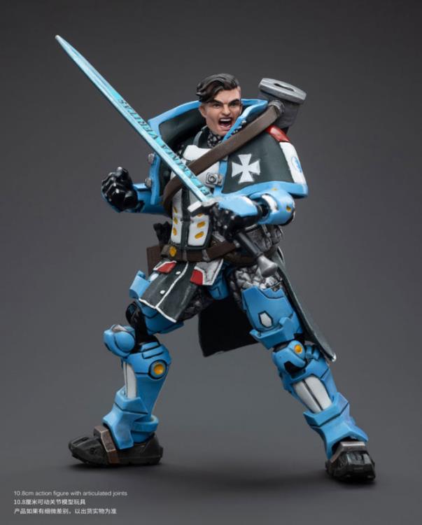 Joy Toy brings to the table a new series of figures, inspired after the tabletop wargame Infinity, published by Corvus Belli. This highly detailed 1/18 scale figure stands just over 4 inches tall and comes equipped with an arsenal of interchangeable parts and weapons. Add PanOceania Padre-Inquisior Mendoza, along with other separately sold Infinity figures by Joy Toy, to your collection and build up your army for battle!