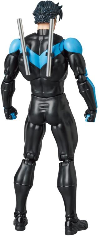 Based on the Batman: Hush story line, the MAFEX Nightwing figure is a fully articulated figure with his iconic black and blue suit. Nightwing features two head sculptsand interchangeable hands for more display options.