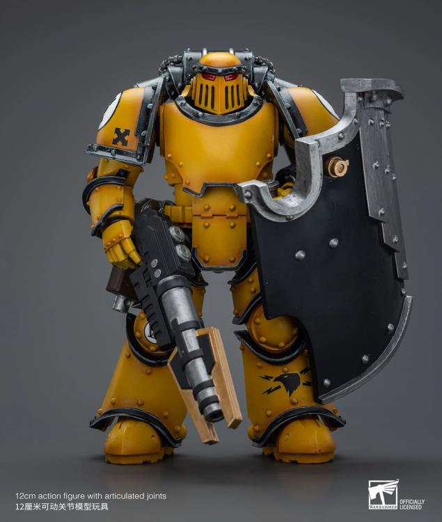 The Warhammer 40K Imperial Fists “The Horus Heresy” product line offers a compelling collection of figures capturing the essence of the Imperial Fists Space Marine Legion during the pivotal era of “The Horus Heresy.” Meticulously crafted and intricately detailed, these action figures showcase the iconic yellow and black color scheme of the Imperial Fists, symbolizing their stoic determination and unwavering loyalty to the Imperium of Man.