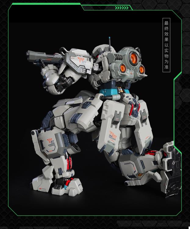 MoShow Toys presents the next line of figures in the Illustrious Class of their Progenitor Effect series of unique mecha action figures: Team Foxhound! 
First in the line-up is the Team Foxhound Butcher Mecha action figure. The standard version features a shield, beam assault rifle, and a rocket launcher.