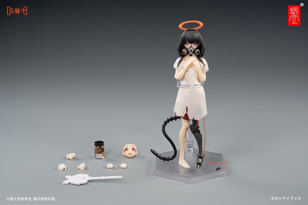 Snail Shell is proud to present a new 1/12 scale figure that will add some cybernetic vibes to your collection: the Speak No Evil figure! A mysterious android created with her mouth covered by a ghastly gas mask, this figure will send shivers down your spine with it's premium articulation and a wide range of accessories. You won't make a peep after you order your figure and add it to your collection today! Other figures and accessories shown not included (sold separately)