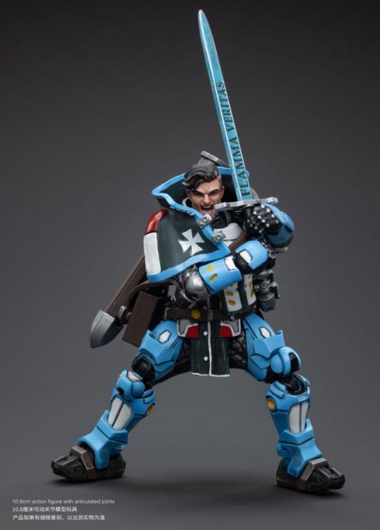 Joy Toy brings to the table a new series of figures, inspired after the tabletop wargame Infinity, published by Corvus Belli. This highly detailed 1/18 scale figure stands just over 4 inches tall and comes equipped with an arsenal of interchangeable parts and weapons. Add PanOceania Padre-Inquisior Mendoza, along with other separately sold Infinity figures by Joy Toy, to your collection and build up your army for battle!