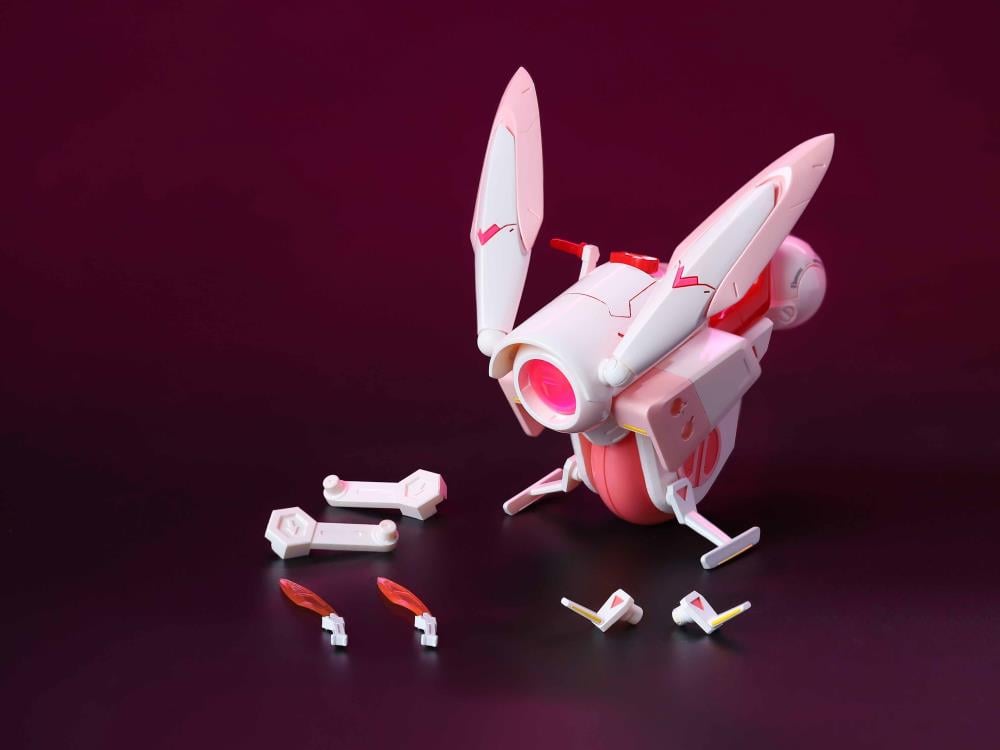 Add to your collection with the Tornado Rabbit 1/12 scale motorcycle from Snail Shell. This bunny shaped motorcyle with a pink and white color scheme is ready to help your figures speed past the competition. Don't miss out on adding this item to your collection! Bunny Girl Eileen 1/12 scale action figure sold separately.