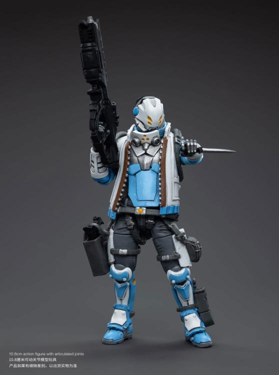 Joy Toy brings to the table a new series of figures, inspired after the tabletop wargame Infinity, published by Corvus Belli. This highly detailed 1/18 scale figure stands just over 4 inches tall and comes equipped with an arsenal of interchangeable parts and weapons. Add PanOceania Special Intervention and Recon Team Man #1, along with other separately sold Infinity figures by Joy Toy, to your collection and build up your army for battle!