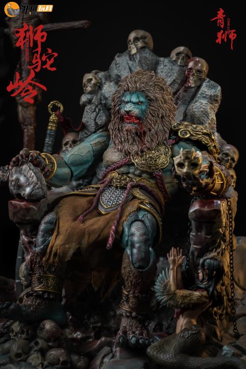 Nottaa Collections are proud to introduce, for the first time, a statue-grade scenic component, the Bone Crown Lion Soul Throne. From the harrowing Bone Crown Throne to the Feathered Serpent Yao attendant of the Lion King, and the ominous Soul Capturing Battle Flag, each piece tells a story of the many ambitious souls who ventured here with dreams of grandeur, only to vanish without a trace, adding a layer of legend to the collection. This version features bloody paint applications.