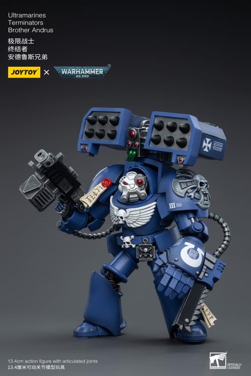Joy Toy brings the Ultramarines to life with this Warhammer 40K 1/18 scale figure! Highly disciplined and courageous warriors, the Ultramarines have remained true to the teachings of their Primarch Roboute Guilliman for 10,000 standard years. Keeping watch over the Imperium, they personify the very spirit of the Adeptus Astartes. Each figure includes interchangeable hands and weapon accessories and stands between 4" and 6" tall.