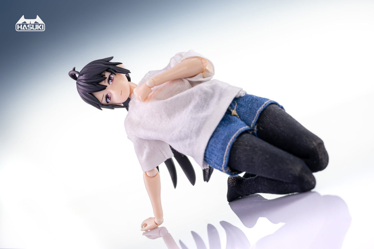 Hasuki 1/12 T-Shirt and Denim Shorts Set CS008 Accessory