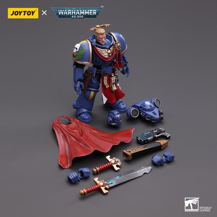 The most elite of the Space Marine Chapters in the Imperium of Man, Joy Toy brings the Ultramarines from Warhammer 40k to life with this new series of 1/18 scale figures. Each figure includes interchangeable hands and weapon accessories and stands between 4" and 6" tall.