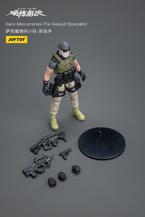A grizzled veteran of battlefields around the globe, the Assault Specialist is relentless in pinning down enemy fighters and providing cover fire for his comrades. Working with his fellow Sack Mercenaries squad, no job is too big or small if the price is right. Designed in 1/18 scale, this figure will be a perfect addition to your collection so order yours today!