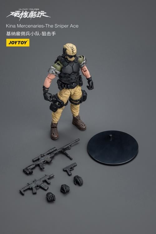 Rarely removing his helmet, the Sniper Ace moves like a shadow in almost any environment. Taking on the toughest jobs on the planet, the Kina Mercenaries aren't afraid to get their hands dirty for a paycheck. Designed in 1/18 scale, this figure will be a perfect addition to your collection so order yours today!