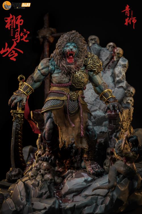 Nottaa Collections are proud to introduce, for the first time, a statue-grade scenic component, the Bone Crown Lion Soul Throne. From the harrowing Bone Crown Throne to the Feathered Serpent Yao attendant of the Lion King, and the ominous Soul Capturing Battle Flag, each piece tells a story of the many ambitious souls who ventured here with dreams of grandeur, only to vanish without a trace, adding a layer of legend to the collection. This version features bloody paint applications.