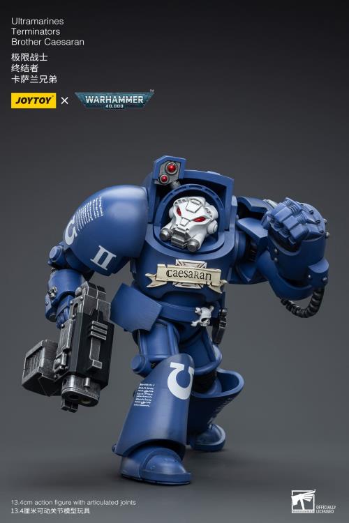 Joy Toy brings the Ultramarines to life with this Warhammer 40K 1/18 scale figure! Highly disciplined and courageous warriors, the Ultramarines have remained true to the teachings of their Primarch Roboute Guilliman for 10,000 standard years. Keeping watch over the Imperium, they personify the very spirit of the Adeptus Astartes. Each figure includes interchangeable hands and weapon accessories and stands between 4" and 6" tall.