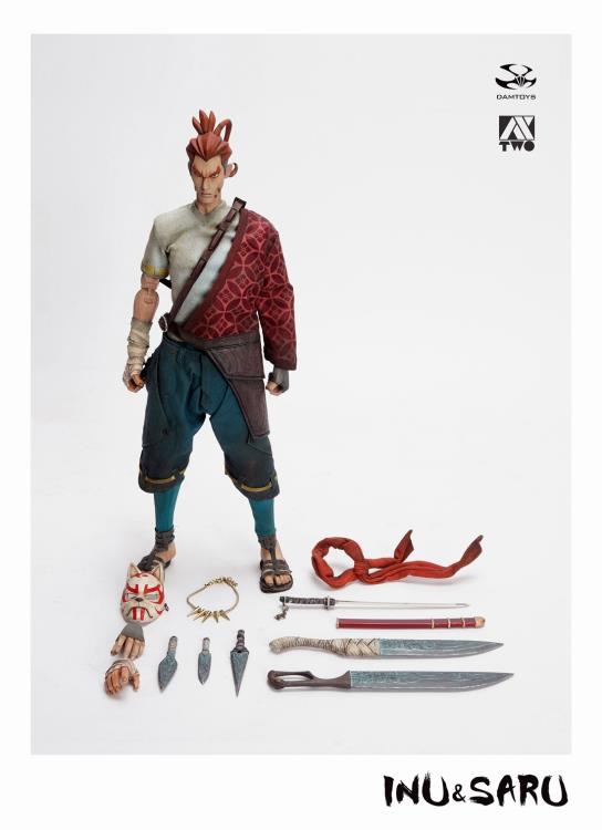 Inu & Saru is a series of stylized figures created in collaboration between Damtoys and Ax2 Limited. Ninkyo Seiji is a highly articulated 1/6 scale figure featuring real cloth clothing and a wide selection of accessories.