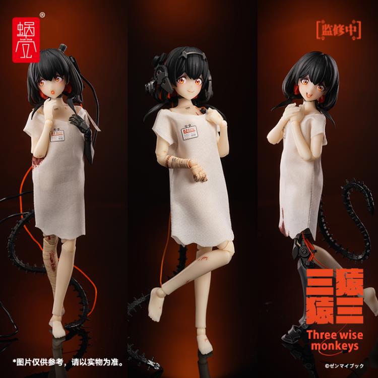 Snail Shell is proud to present a new 1/12 scale figure that will add some cybernetic vibes to your collection: the See No Evil figure! A mysterious android created with her eyes covered by a removable visor, this figure will send shivers down your spine with it's premium articulation and a wide range of accessories. You won't be seeing any evil after you order your figure and add it to your collection today! Other figures and accessories shown not included (sold separately)