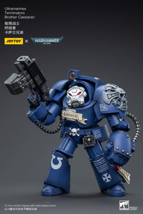 Joy Toy brings the Ultramarines to life with this Warhammer 40K 1/18 scale figure! Highly disciplined and courageous warriors, the Ultramarines have remained true to the teachings of their Primarch Roboute Guilliman for 10,000 standard years. Keeping watch over the Imperium, they personify the very spirit of the Adeptus Astartes. Each figure includes interchangeable hands and weapon accessories and stands between 4" and 6" tall.