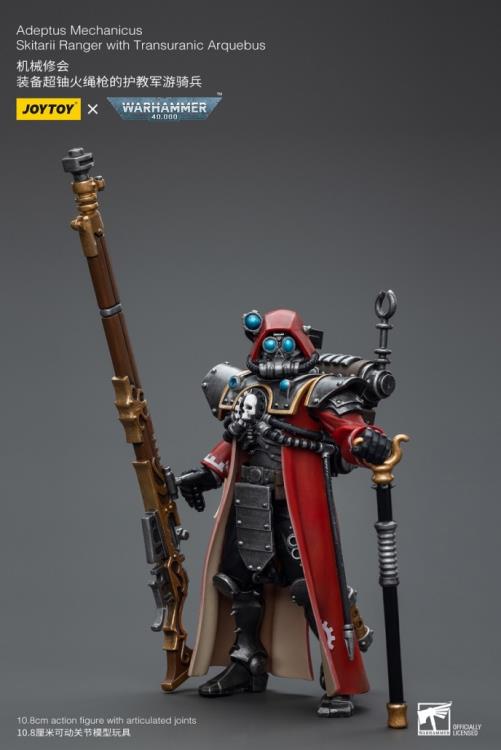 Joy Toy brings the Adeptus Mechanicus to life with this Warhammer 40K 1/18 scale figure! Keepers of the sacred tech knowledge that keeps the Imperium's war machines churning, the Adeptus Mechanicus zealously worship their Machine God or "Omnissiah". Regarding flesh as weakness, they replace their biological tissue with mechanical components until they are more machine than man.