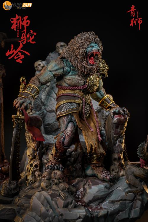 Nottaa Collections are proud to introduce, for the first time, a statue-grade scenic component, the Bone Crown Lion Soul Throne. From the harrowing Bone Crown Throne to the Feathered Serpent Yao attendant of the Lion King, and the ominous Soul Capturing Battle Flag, each piece tells a story of the many ambitious souls who ventured here with dreams of grandeur, only to vanish without a trace, adding a layer of legend to the collection. This version features bloody paint applications.