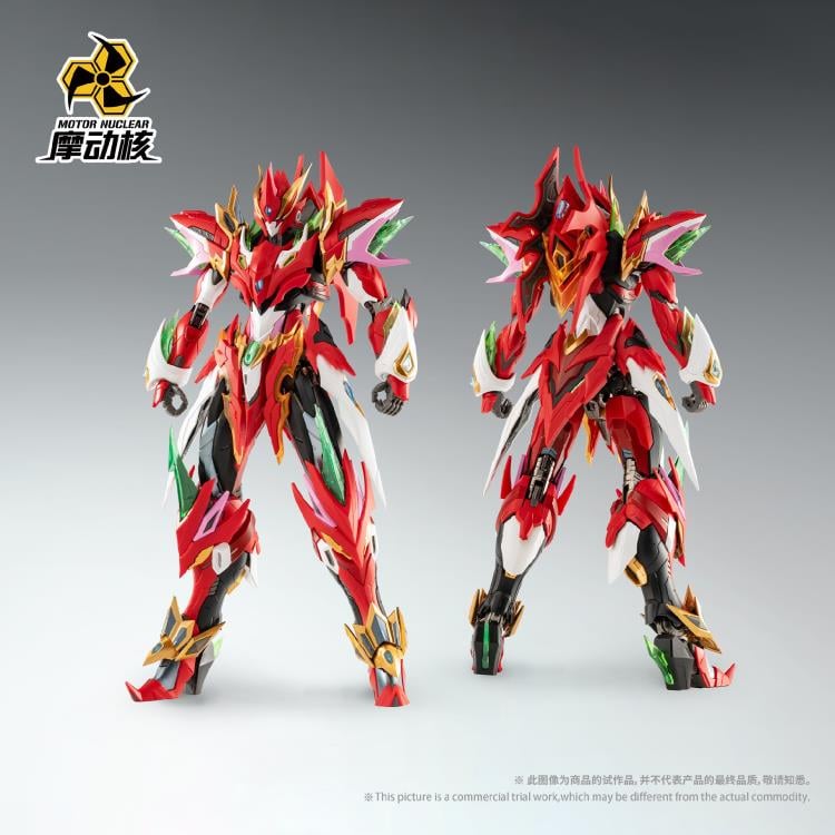 Motor Nuclear presents another beautiful and highly detailed model kit, featuring the MNP-XH04 Tian Ying Xing Nezha figure. This set comes equipped with multiple weapon accessories, including a Fire Spear, Ying-Yang Swords, Hot Wheels, as well as additional parts to recreate the six-arm mode.