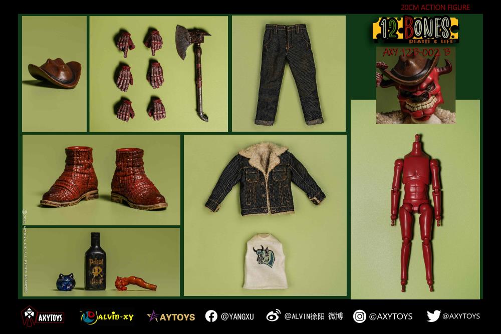 The 12 Bones line from AxyToys features original and unique figure designs that collectors will appreciate! Each figure is approximately 7.87 inches tall and comes with multiple accessories for a wide variety of poses. 12 Bones Mouse figure sold separately