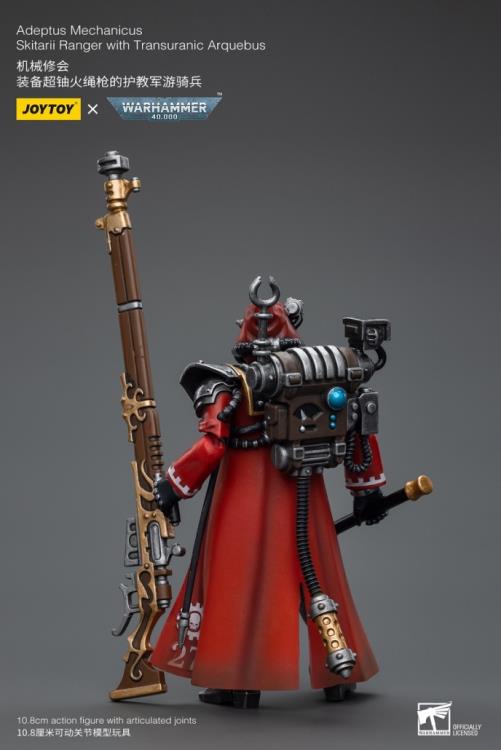 Joy Toy brings the Adeptus Mechanicus to life with this Warhammer 40K 1/18 scale figure! Keepers of the sacred tech knowledge that keeps the Imperium's war machines churning, the Adeptus Mechanicus zealously worship their Machine God or "Omnissiah". Regarding flesh as weakness, they replace their biological tissue with mechanical components until they are more machine than man.