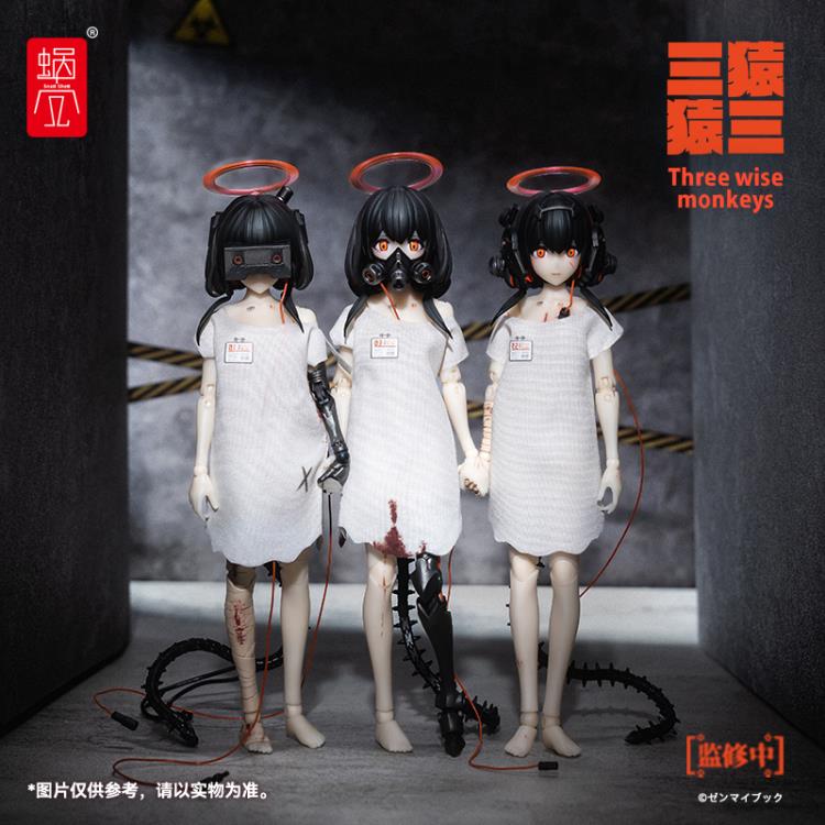 Snail Shell is proud to present a new 1/12 scale figure that will add some cybernetic vibes to your collection: the See No Evil figure! A mysterious android created with her eyes covered by a removable visor, this figure will send shivers down your spine with it's premium articulation and a wide range of accessories. You won't be seeing any evil after you order your figure and add it to your collection today! Other figures and accessories shown not included (sold separately)