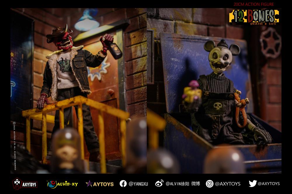 The 12 Bones line from AxyToys features original and unique figure designs that collectors will appreciate! Each figure is approximately 7.87 inches tall and comes with multiple accessories for a wide variety of poses. 12 Bones Cowboy figure sold separately