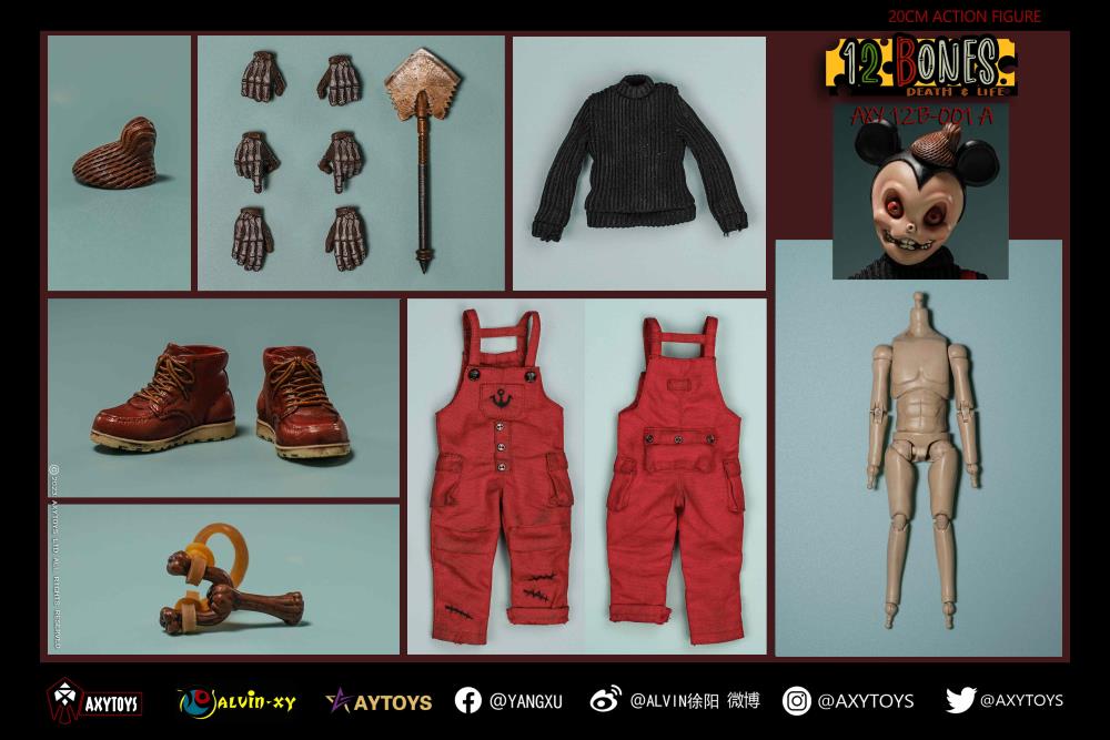 The 12 Bones line from AxyToys features original and unique figure designs that collectors will appreciate! Each figure is approximately 7.87 inches tall and comes with multiple accessories for a wide variety of poses. 12 Bones Cowboy figure sold separately