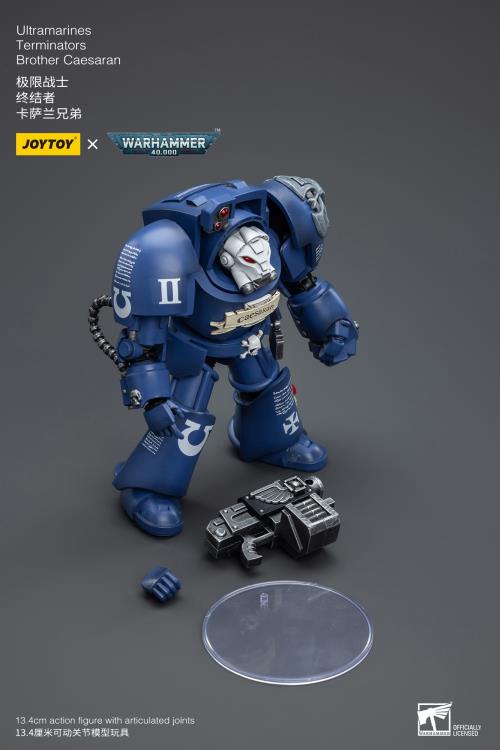 Joy Toy brings the Ultramarines to life with this Warhammer 40K 1/18 scale figure! Highly disciplined and courageous warriors, the Ultramarines have remained true to the teachings of their Primarch Roboute Guilliman for 10,000 standard years. Keeping watch over the Imperium, they personify the very spirit of the Adeptus Astartes. Each figure includes interchangeable hands and weapon accessories and stands between 4" and 6" tall.