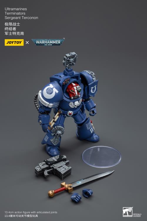 Joy Toy brings the Ultramarines to life with this Warhammer 40K 1/18 scale figure! Highly disciplined and courageous warriors, the Ultramarines have remained true to the teachings of their Primarch Roboute Guilliman for 10,000 standard years. Keeping watch over the Imperium, they personify the very spirit of the Adeptus Astartes. Each figure includes interchangeable hands and weapon accessories and stands between 4" and 6" tall.