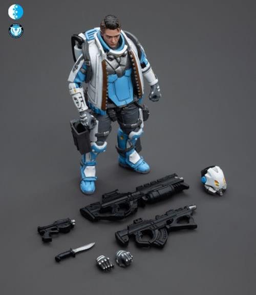 Joy Toy brings to the table a new series of figures, inspired after the tabletop wargame Infinity, published by Corvus Belli. This highly detailed 1/18 scale figure stands just over 4 inches tall and comes equipped with an arsenal of interchangeable parts and weapons. Add PanOceania Special Intervention and Recon Team Man #1, along with other separately sold Infinity figures by Joy Toy, to your collection and build up your army for battle!