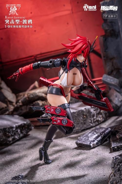 Three years ago in the deep winter, a leader led their team to raid an illegal laboratory and found Karas in her incubator. Her entire left arm had been transformed into a mechanical joint, and her skeleton had been replaced with an alloy prosthesis, turning her into a killing machine. When the leader cut off the restraint around Karas' neck, her broken body came to life. Perhaps touched by the fighting spirit of the creature, the leader of the troops sheathed his knife and brought her with them.