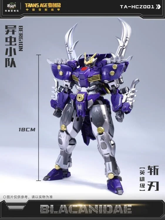 Expand your figure collection with the Insect Squad Series Blacanidae figure by Cang-Toys! This figure is around 7 inches tall and can convert from a robot form to a insect form. Blacanidae also features multiple points of articulation and accessories to create a variety of poses. Be sure to add it to your collection!