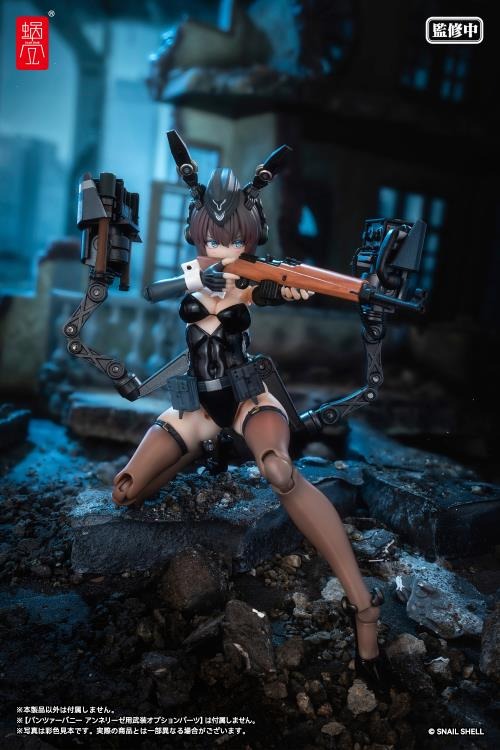 Snail Shell is proud to present a new 1/12 scale figure that will add some firepower to your collection: say hello to RA-03 Panzer Bunny Anneliese! This figure comes with two types of interchangeable face parts (smiling, open mouth), fully movable eyeball gimmick, and the included "Mini Tool NEO for Changing Eyes" allows you to change the gaze.