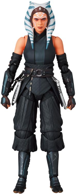 Fresh from her appearance in the hit Disney+ series The Mandalorian, Ahsoka Tano has arrived in MAFEX form to save the day! Wielding her iconic two lightsabers and with a cloth cloak, Ahsoka stands about 5.7 inches tall and is fully articulated. Re-enact your favorite scenes from the show or envision your own and order your figure today!
