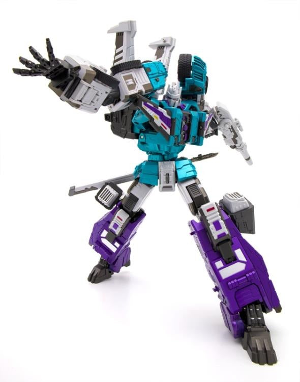 The GDW-03M Fuuma figure stands just over 11 inches tall as a robot and transforms into 6 different modes!
This figure is highly articulated and can be posed with the included guns or sword. With an edition size of 500 pieces worldwide you will want to be sure to add him to your collection!