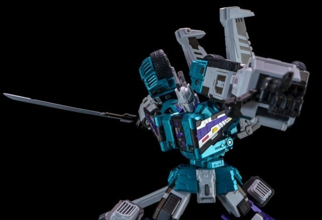 The GDW-03M Fuuma figure stands just over 11 inches tall as a robot and transforms into 6 different modes!
This figure is highly articulated and can be posed with the included guns or sword. With an edition size of 500 pieces worldwide you will want to be sure to add him to your collection!