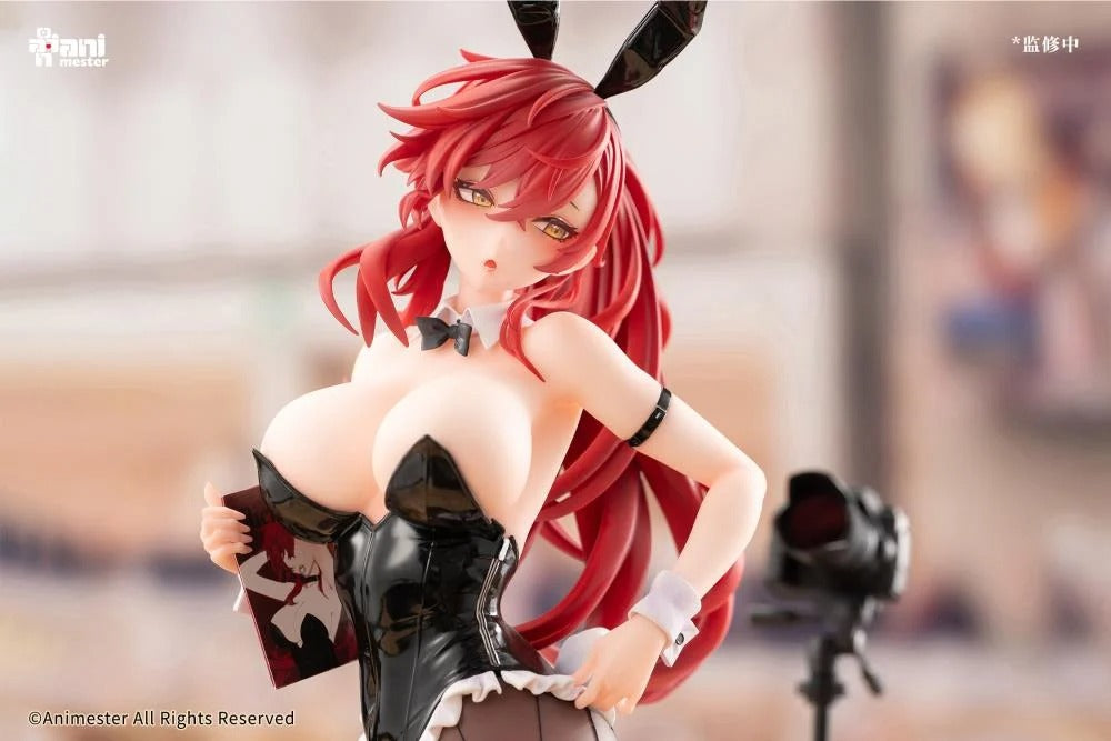 The Comic Convention day has arrived and Aki is ready to sign comics for her fans. AniMester presents an highly detailed 1/6 scale figure based on an original character illustration by Maenoo. Dressed in a cute and playful bunny girl costume, Aki is ready to meet her adoring fans. In her right hand she holds her comic as she strikes a pose.