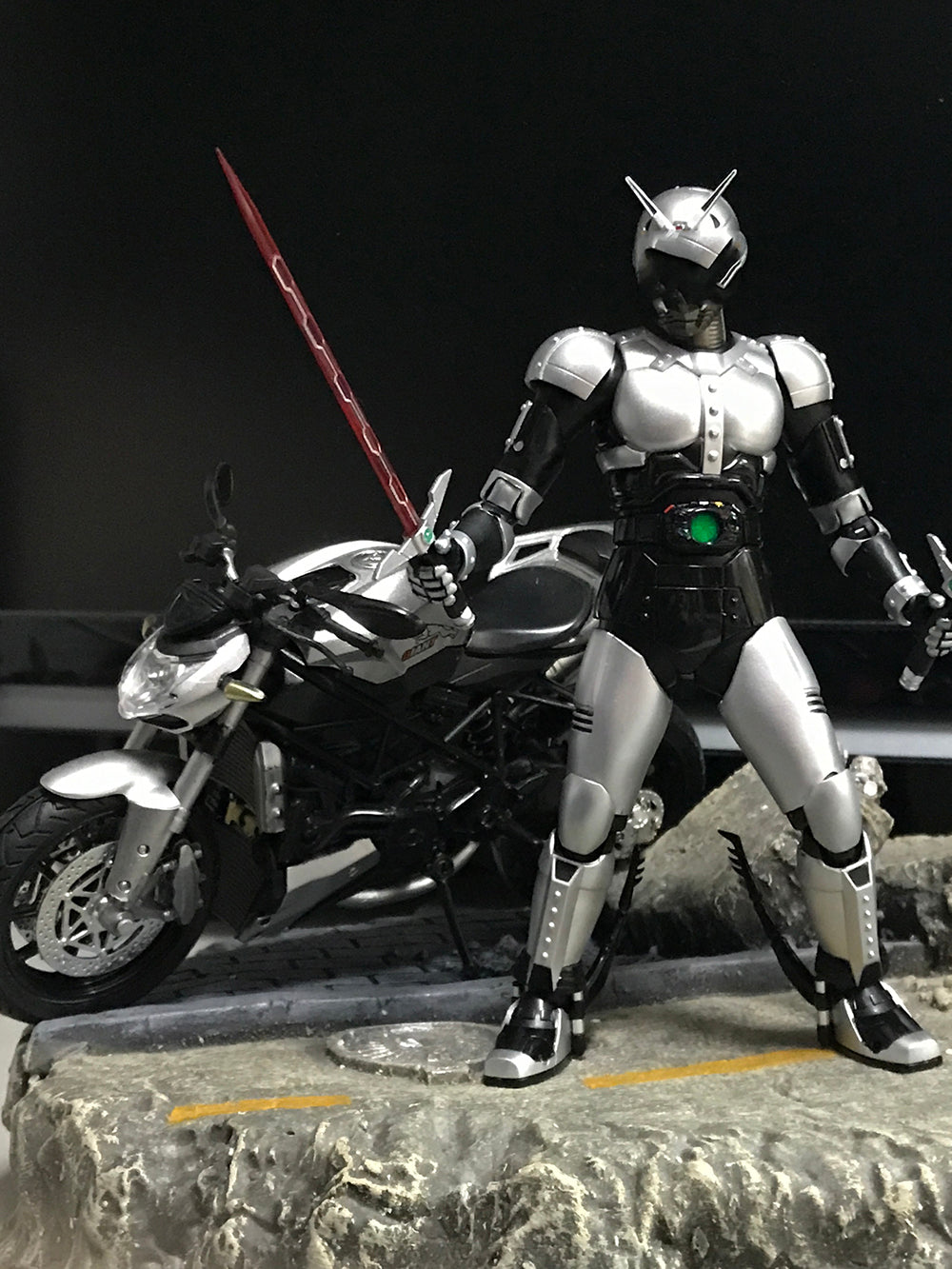 1/12 Figure Crow DH Toys Accessory Trendy Motorcycle